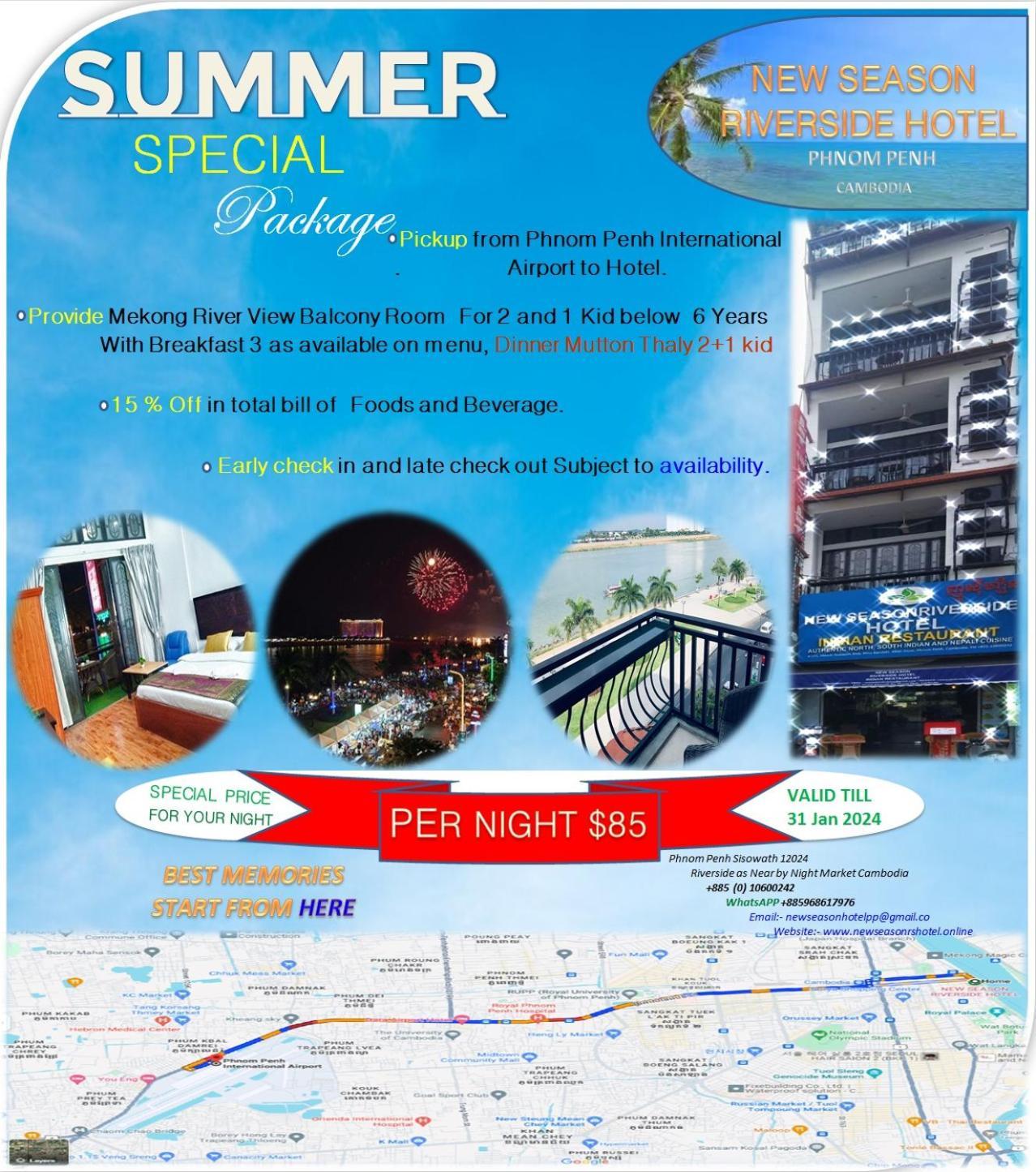 New Season Riverside Hotel Phnom Pen Exterior foto